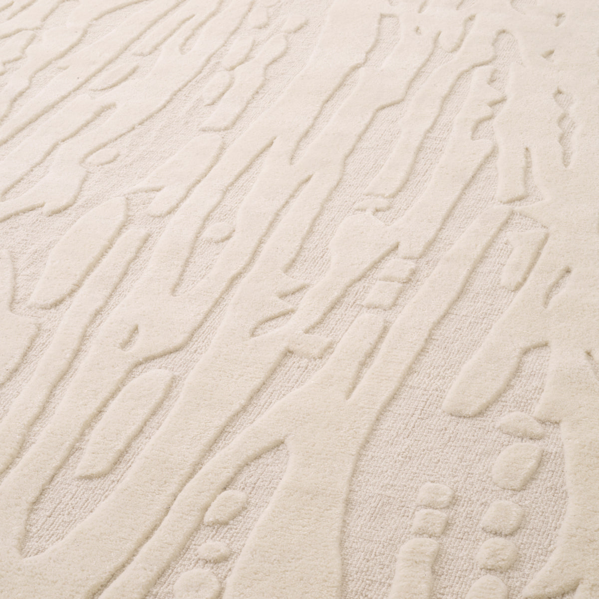 Hand-Tufted Cream Wool Carpet Zenon | Cabothousefurniture.com