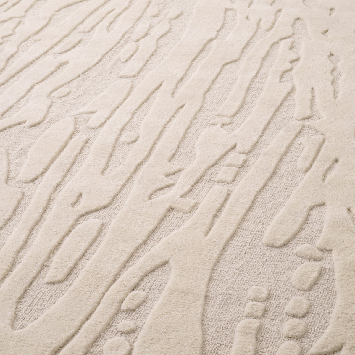 Hand-Tufted Cream Wool Carpet Zenon | Cabothousefurniture.com