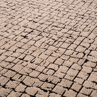 Black Patterned Wool Carpet Nirvana | Cabothousefurniture.com