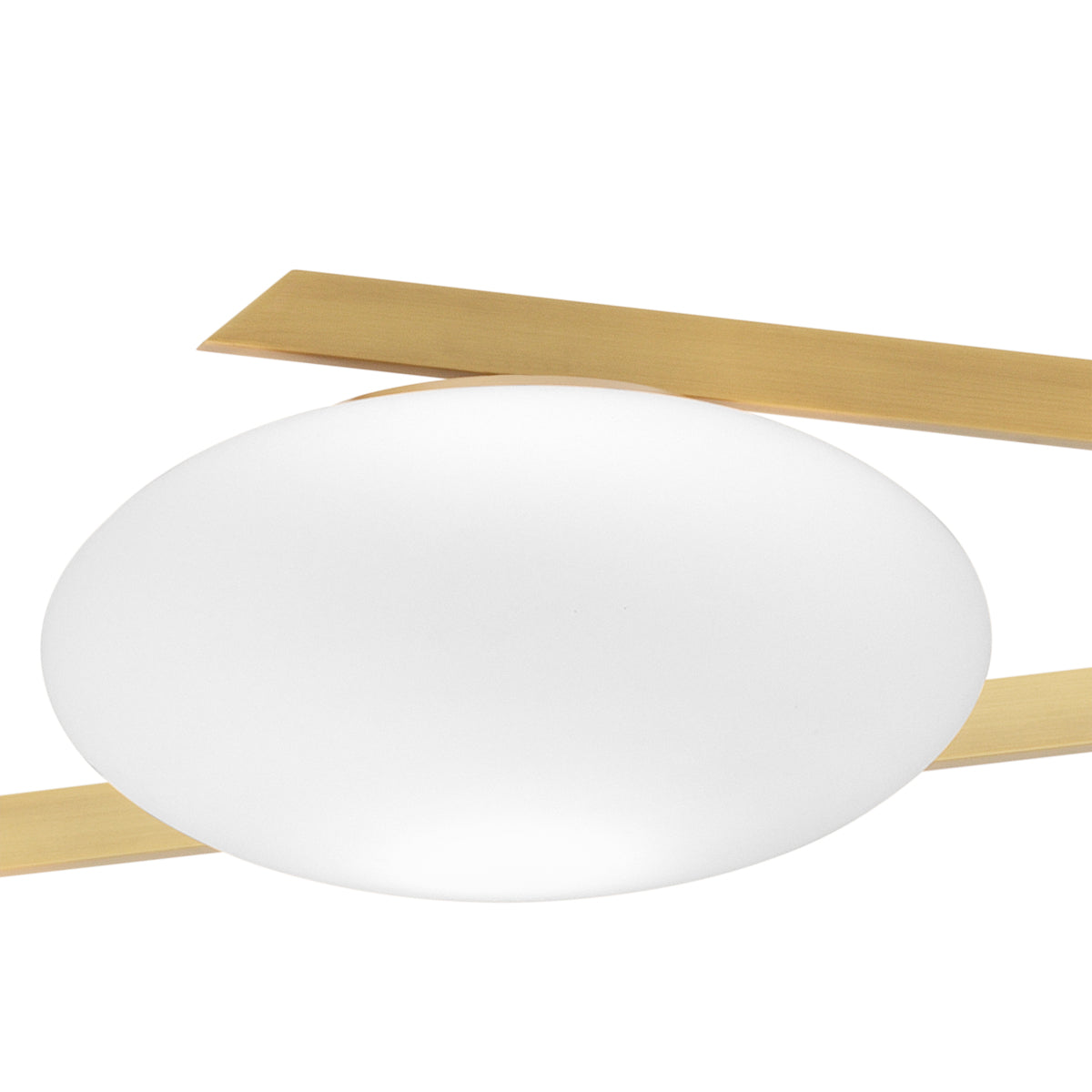 Elliptical White Glass Chandelier Evergreen