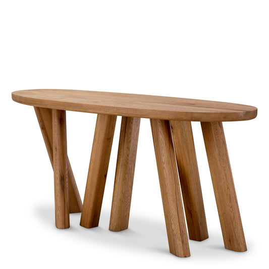 Oval Oak Console Table Bayshore | Cabothousefurniture.com