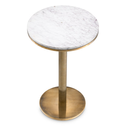 White Marble Side Table Tavolara | Cabothousefurniture.com