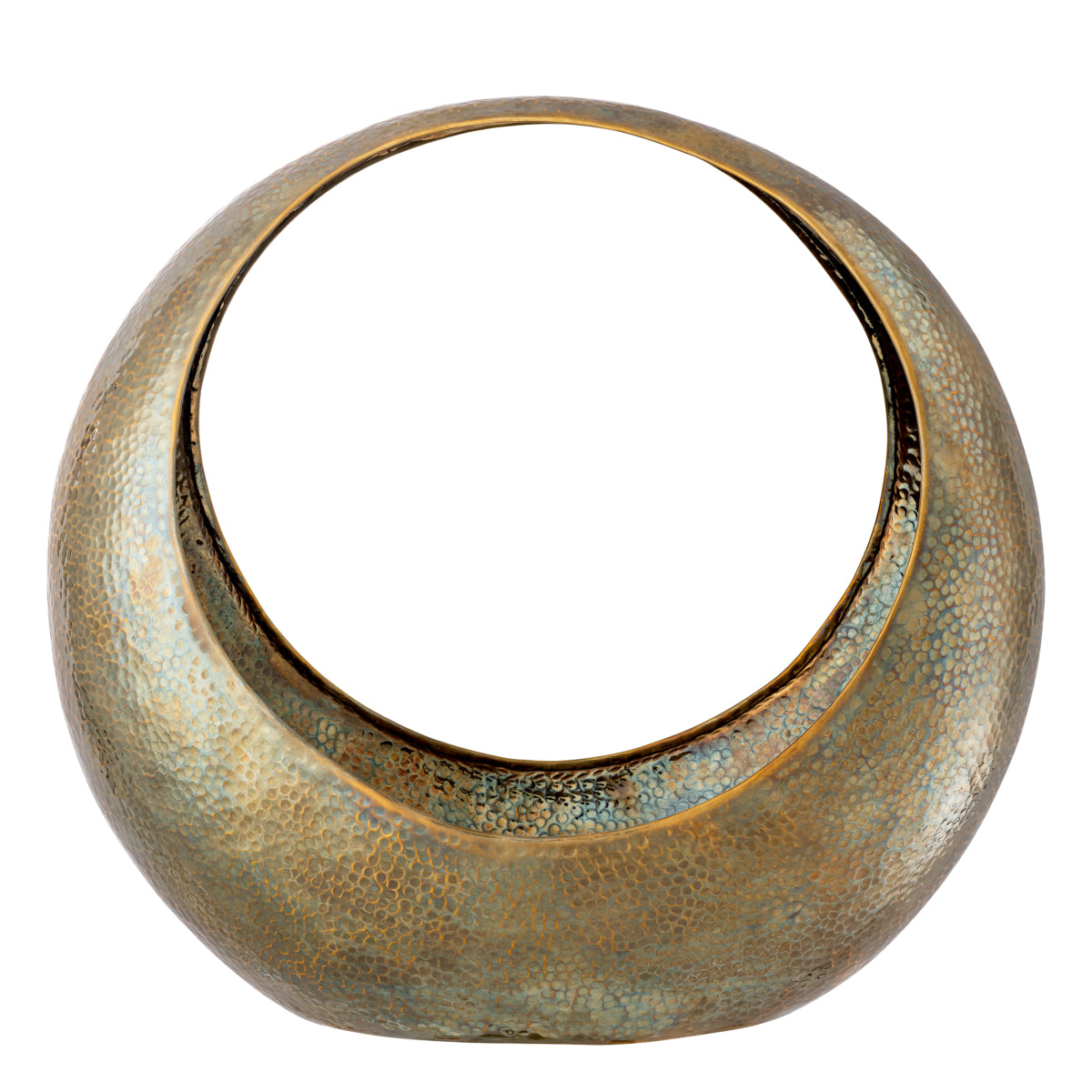 Circular Brass Wine Cooler Leung | Cabothousefurniture.com
