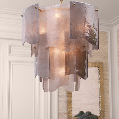 Tiered Glass Modern Chandelier Asinara