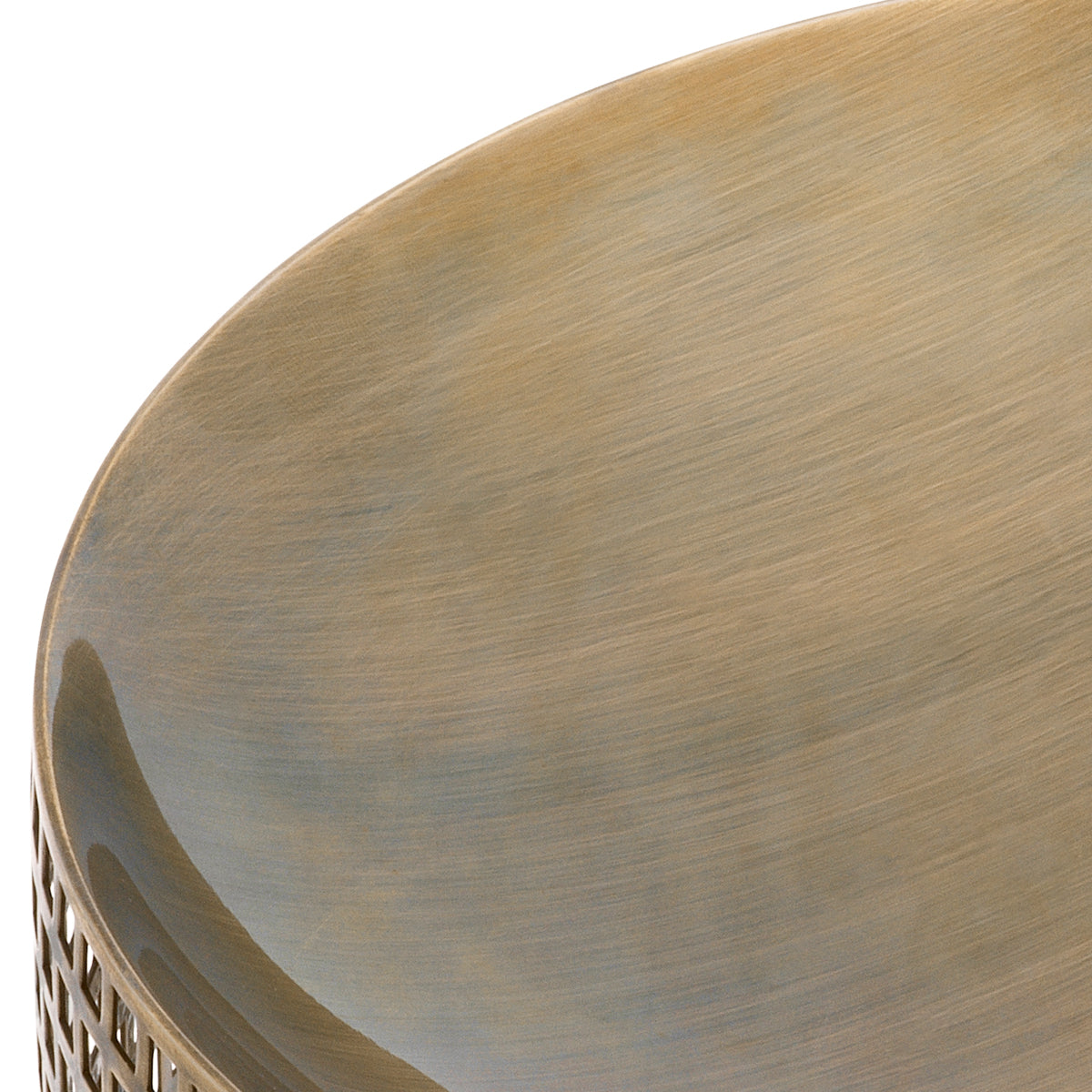 Vintage Brass Latticed Bowl Sterling | Cabothousefurniture.com