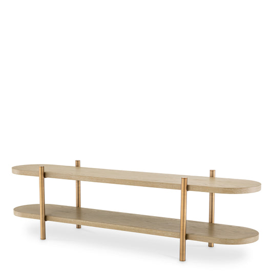 Washed Oak Shelf Cabinet Scario