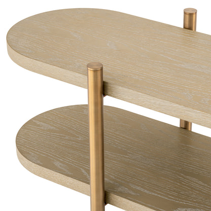 Washed Oak Shelf Cabinet Scario | Cabothousefurniture.com