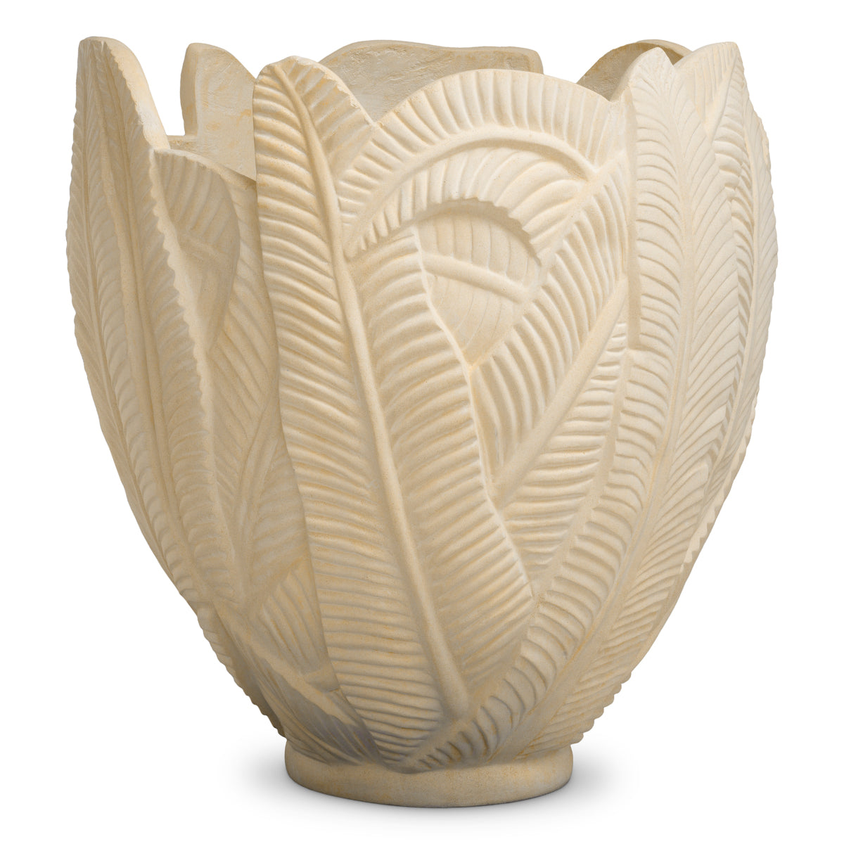 Outdoor Cream Leaf Planter Zanzibar | Cabothousefurniture.com