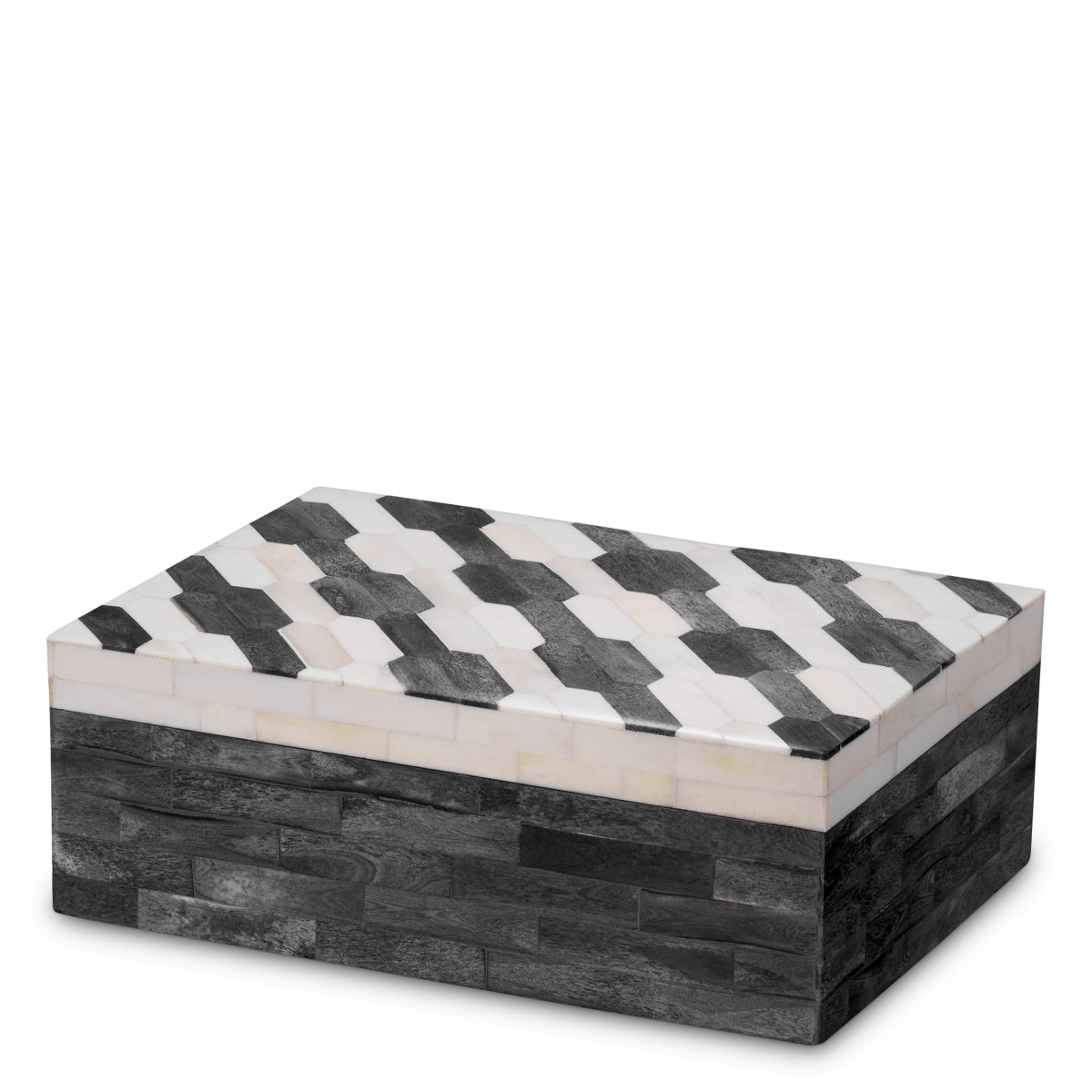 Gray Patterned Box Rodeo | Cabothousefurniture.com