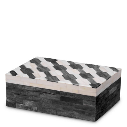 Gray Patterned Box Rodeo | Cabothousefurniture.com