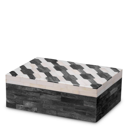Gray Patterned Box Rodeo | Cabothousefurniture.com