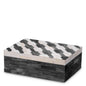 Gray Patterned Box Rodeo | Cabothousefurniture.com