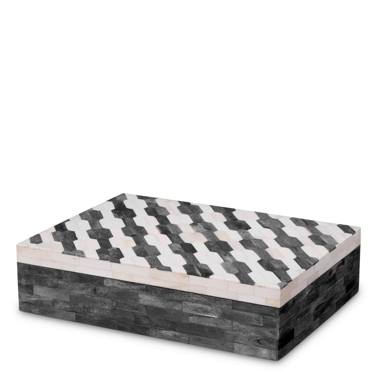 Gray Patterned Box Rodeo | Cabothousefurniture.com