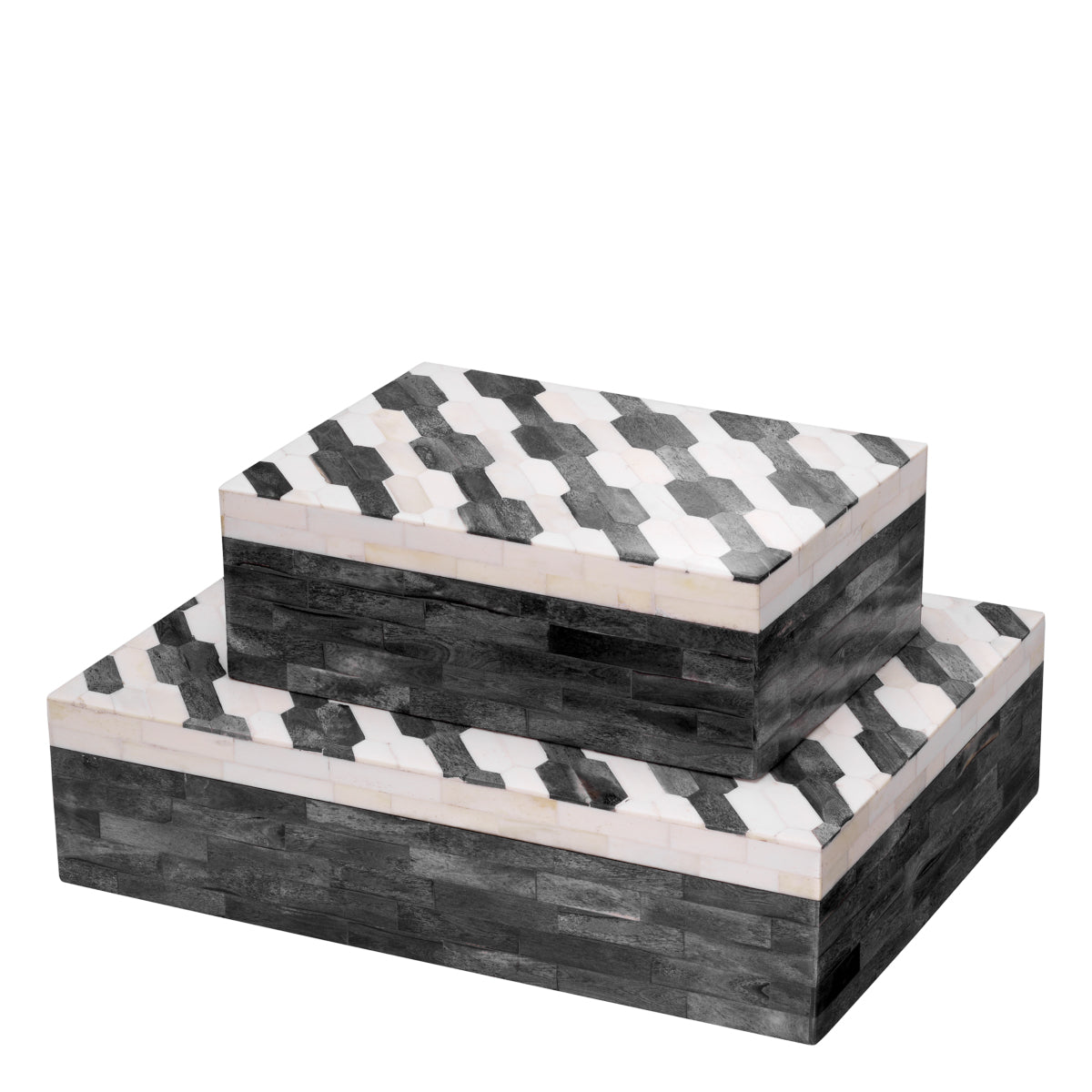 Gray Patterned Box Rodeo | Cabothousefurniture.com