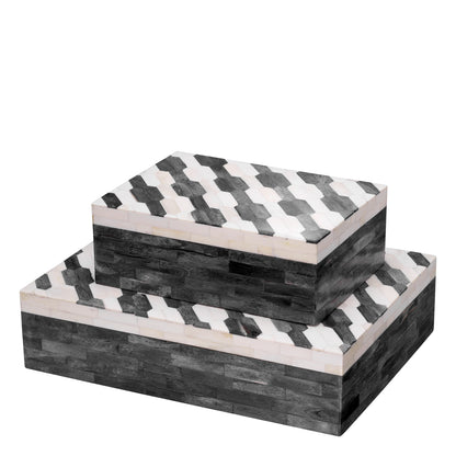 Gray Patterned Box Rodeo | Cabothousefurniture.com