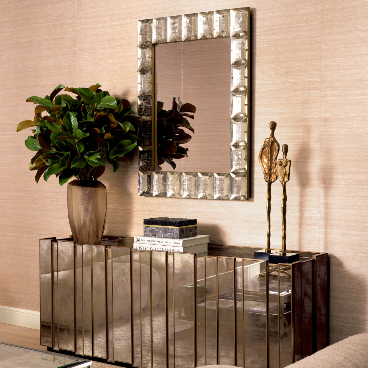 Gold Frame Wall Mirror Mariani | Cabothousefurniture.com