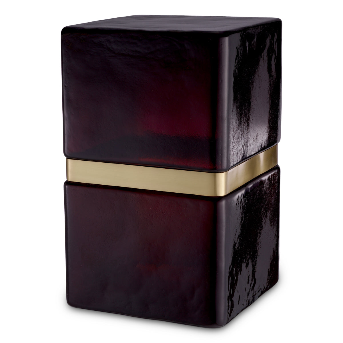 Black Glass Side Table Arturo | Cabothousefurniture.com