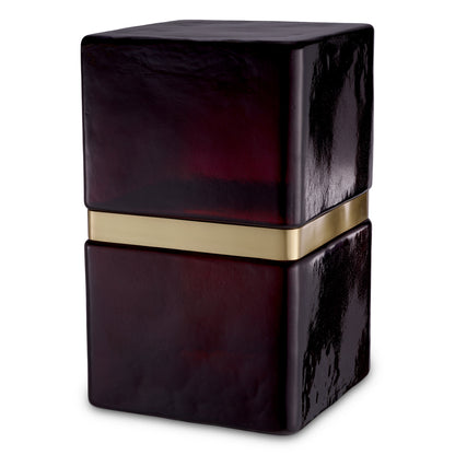 Black Glass Side Table Arturo | Cabothousefurniture.com