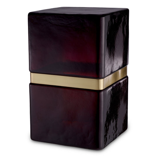 Black Glass Side Table Arturo | Cabothousefurniture.com