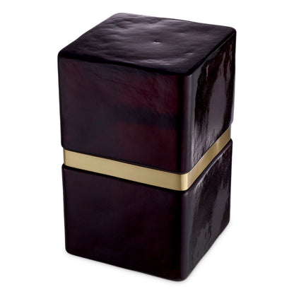 Black Glass Side Table Arturo | Cabothousefurniture.com
