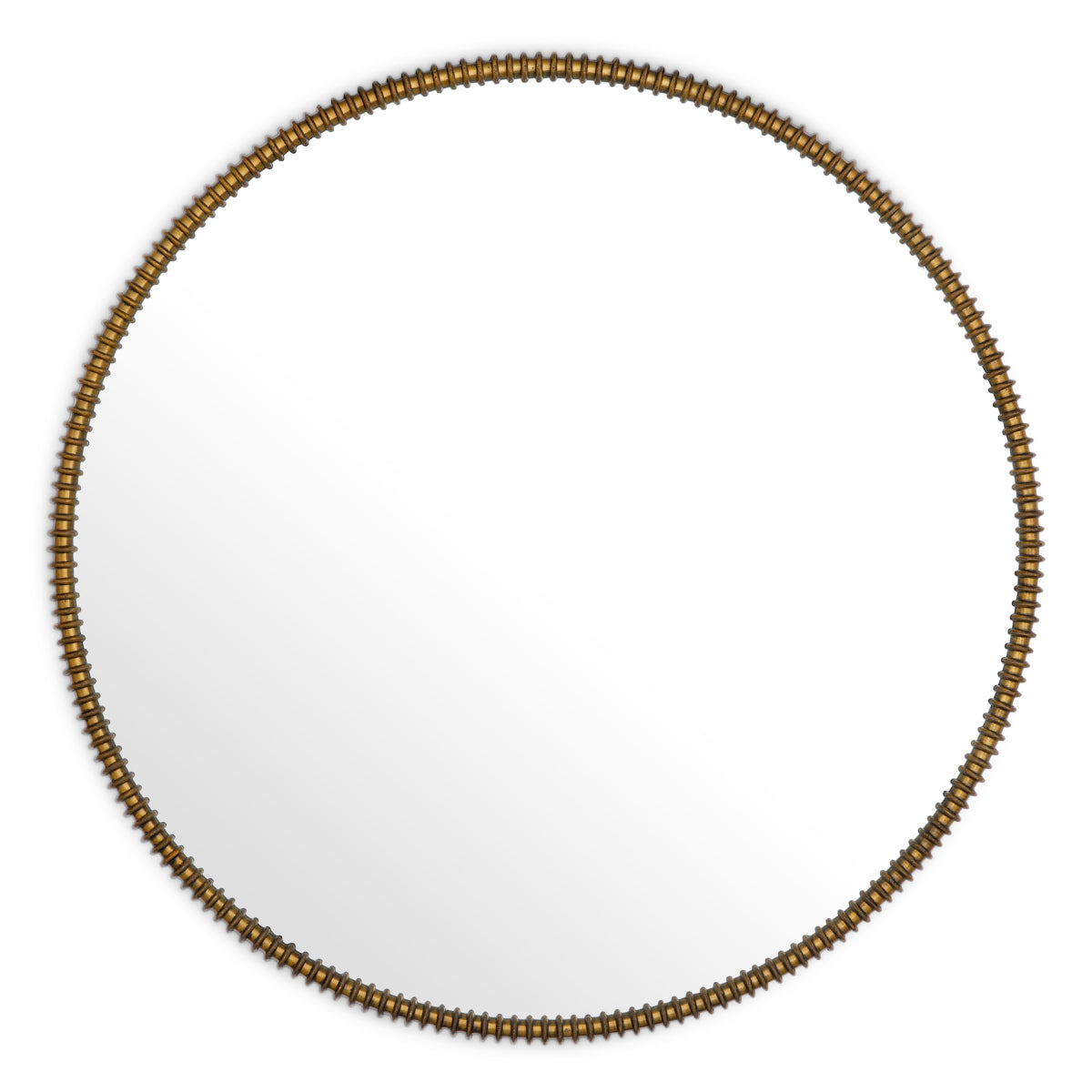 Round Vintage Brass Mirror Vezzola | Cabothousefurniture.com