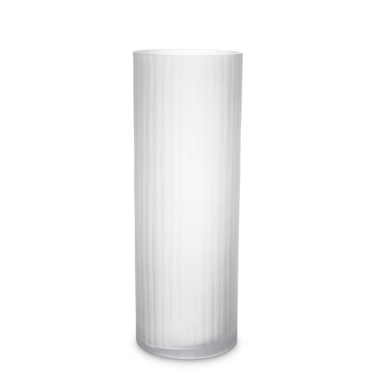 White Frosted Glass Vase Haight
