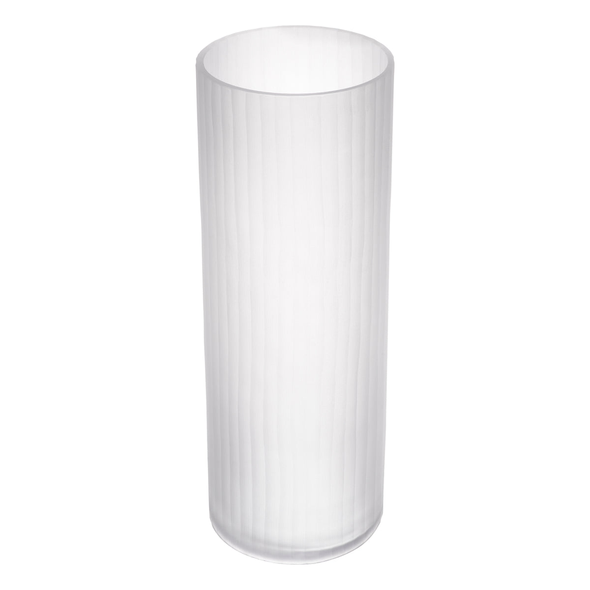 White Frosted Glass Vase Haight