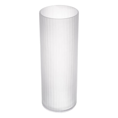 White Frosted Glass Vase Haight