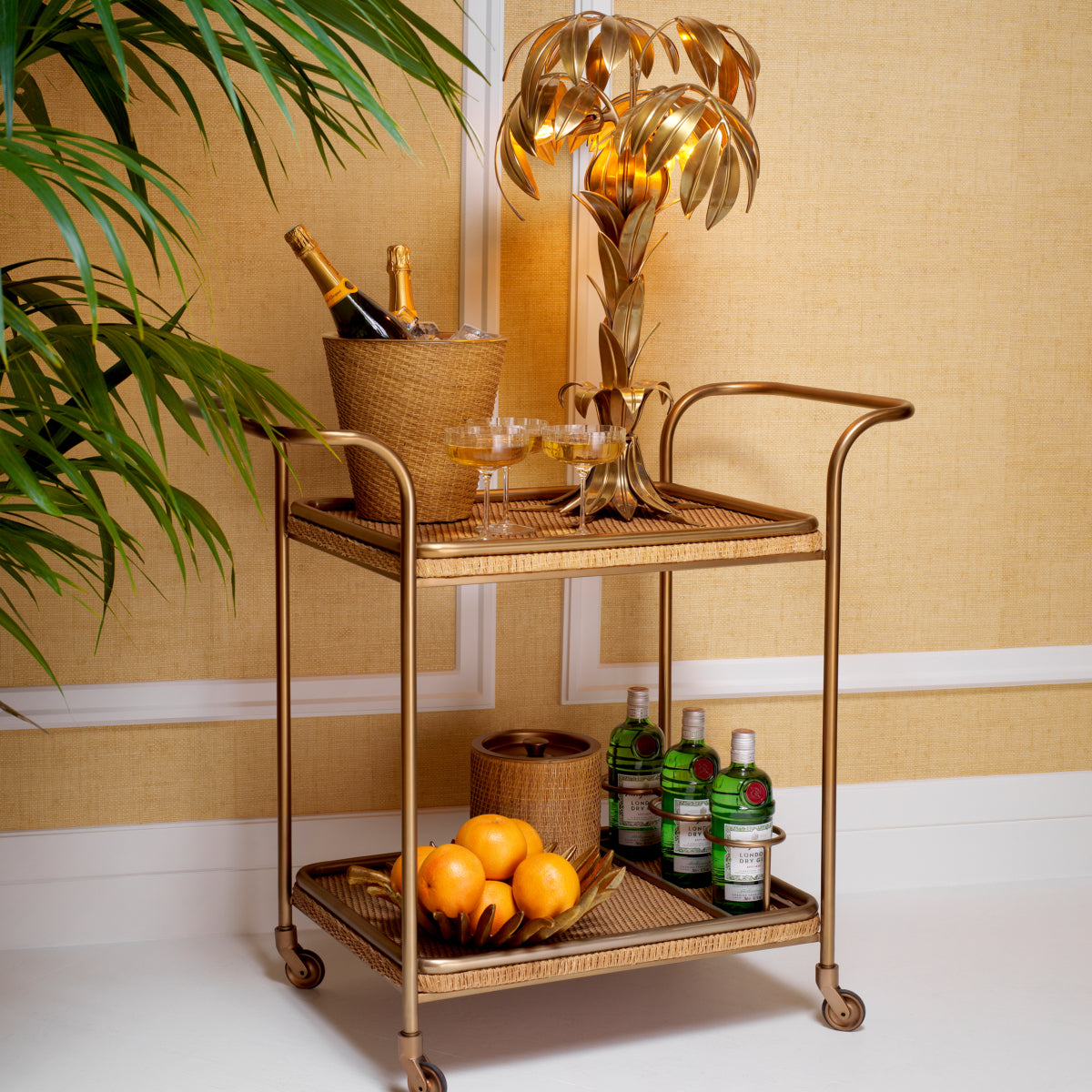 Natural Rattan Trolley Pescara | Cabothousefurniture.com