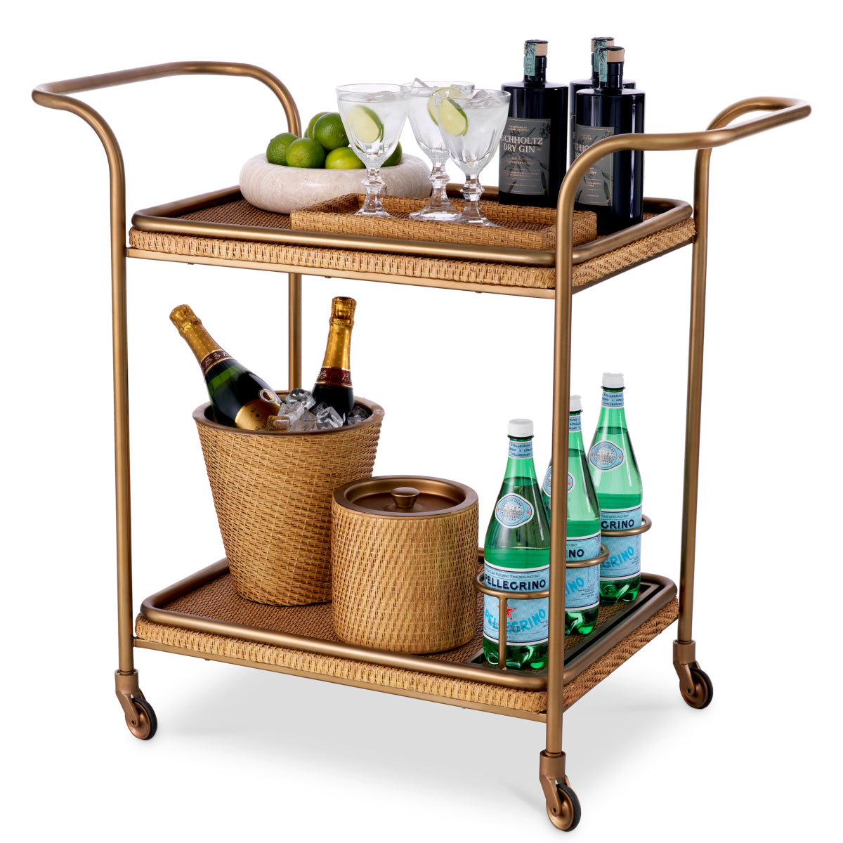 Natural Rattan Trolley Pescara | Cabothousefurniture.com