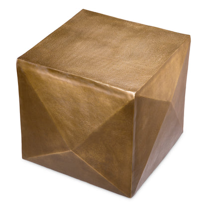 Brass Faceted Side Table Maratea