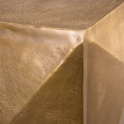 Brass Faceted Side Table Maratea