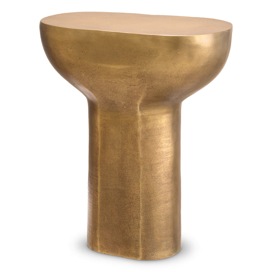 Brass Oval Side Table Cremona