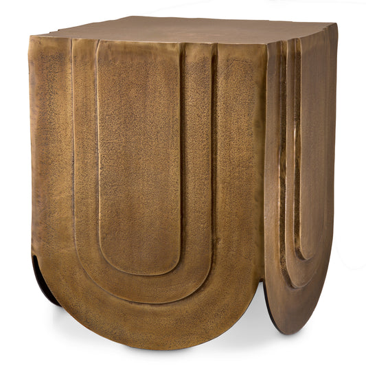 Brass Square Side Table Gubbio | Cabothousefurniture.com