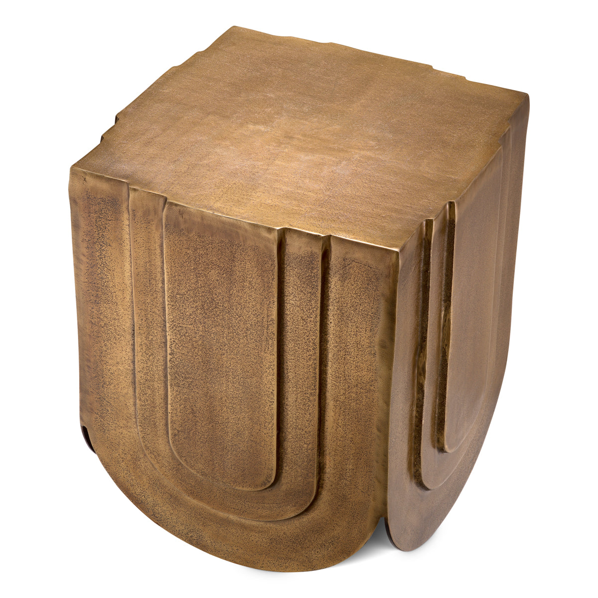 Brass Square Side Table Gubbio | Cabothousefurniture.com