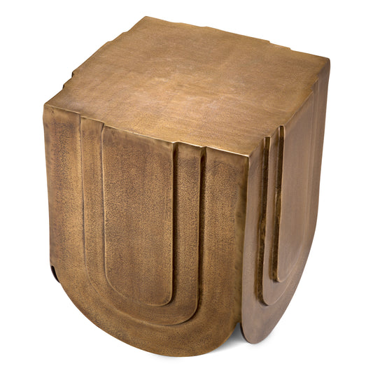 Brass Square Side Table Gubbio | Cabothousefurniture.com