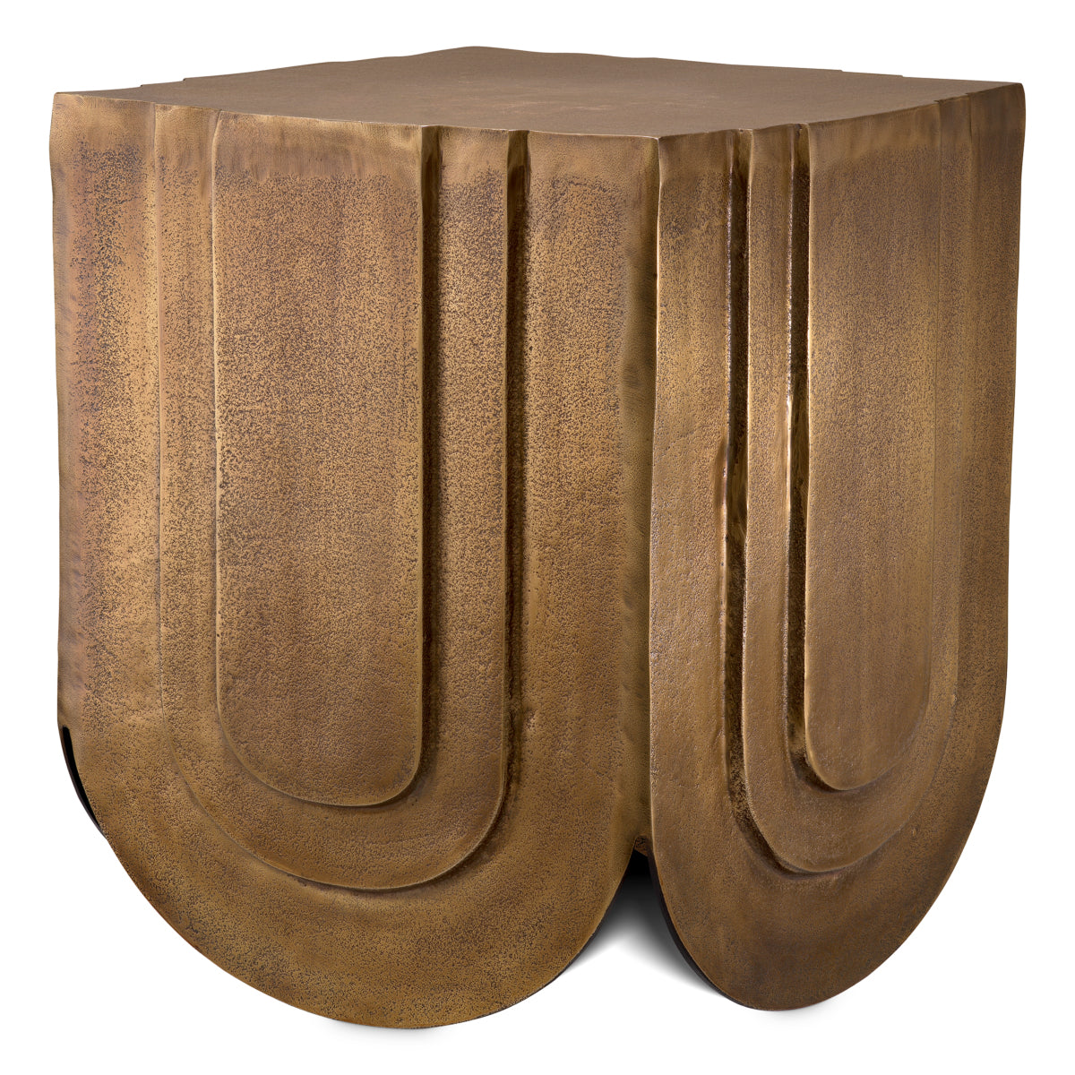 Brass Square Side Table Gubbio | Cabothousefurniture.com