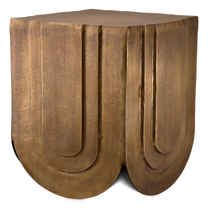 Brass Square Side Table Gubbio | Cabothousefurniture.com