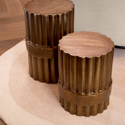 Antique Brass Side Table Padua | Cabothousefurniture.com