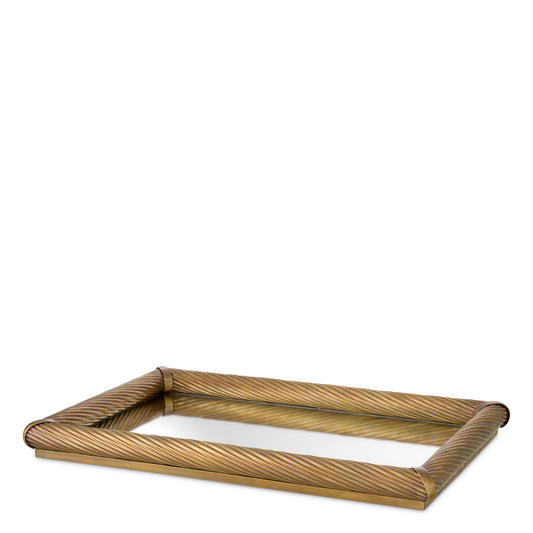 Vintage Brass Rectangular Tray Salvi
