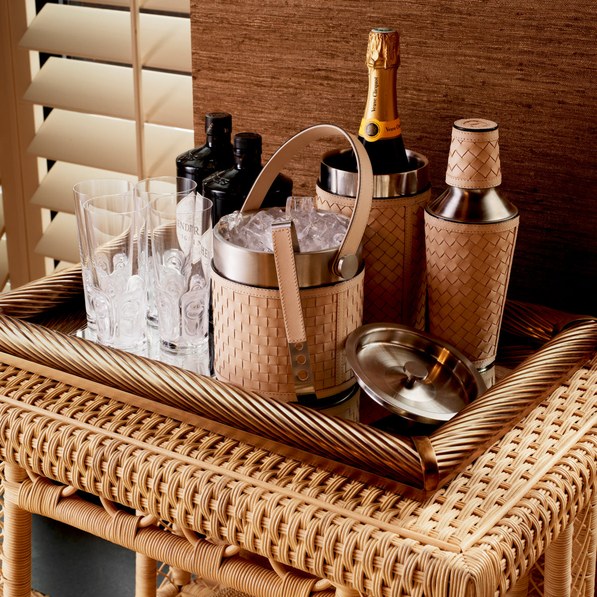 Vintage Brass Rectangular Tray Salvi | Cabothousefurniture.com