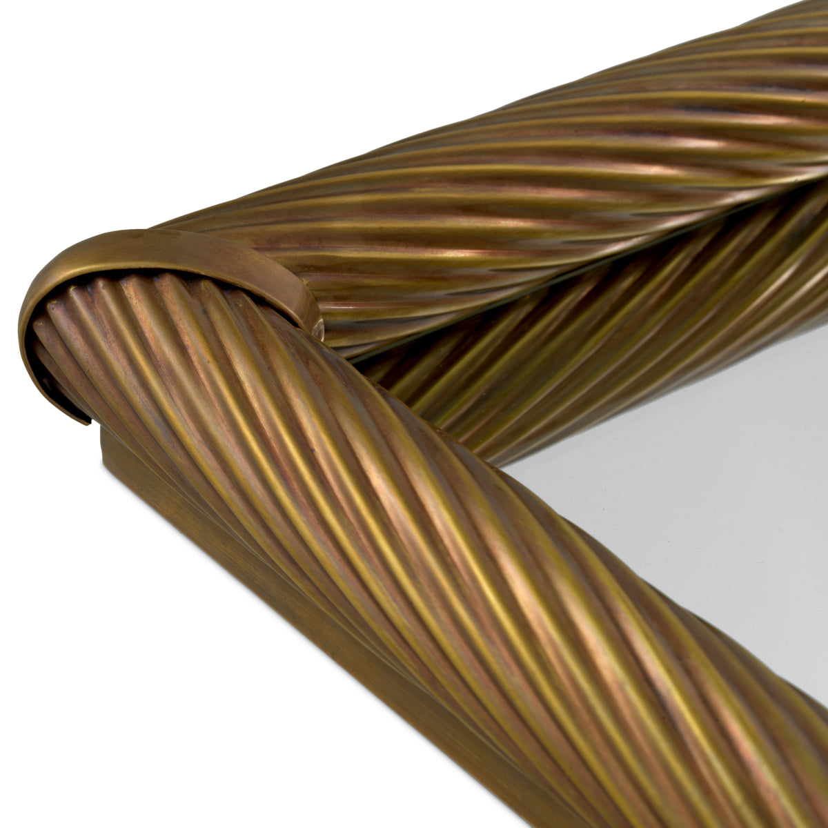 Vintage Brass Rectangular Tray Salvi | Cabothousefurniture.com