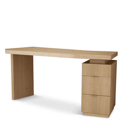 Natural Oak 3-Drawer Desk Sarah | Cabothousefurniture.com