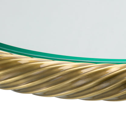 Brass Round Side Tables (2) Addison | Cabothousefurniture.com