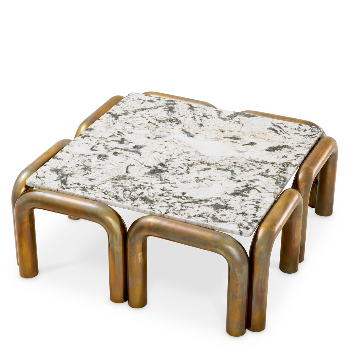 Brass Leg Coffee Table Sunwood | Cabothousefurniture.com