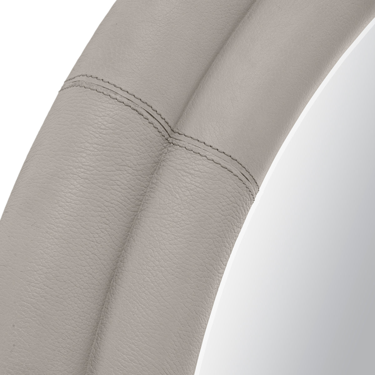 Leather Round Mirror Bastioni | Cabothousefurniture.com