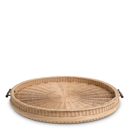 Natural Rattan Round Tray Vimini