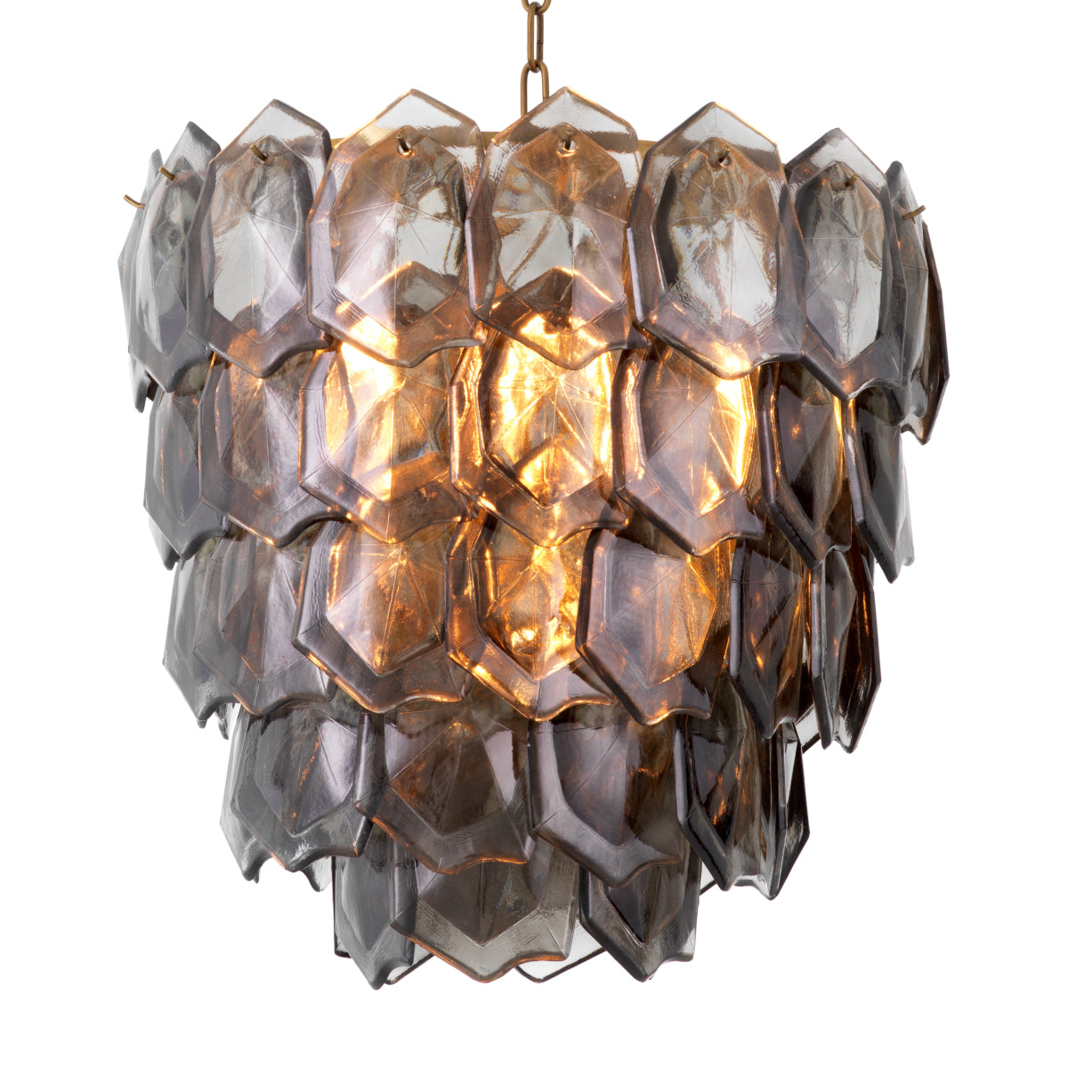 Layered Glass Chandelier Elias | Cabothousefurniture.com