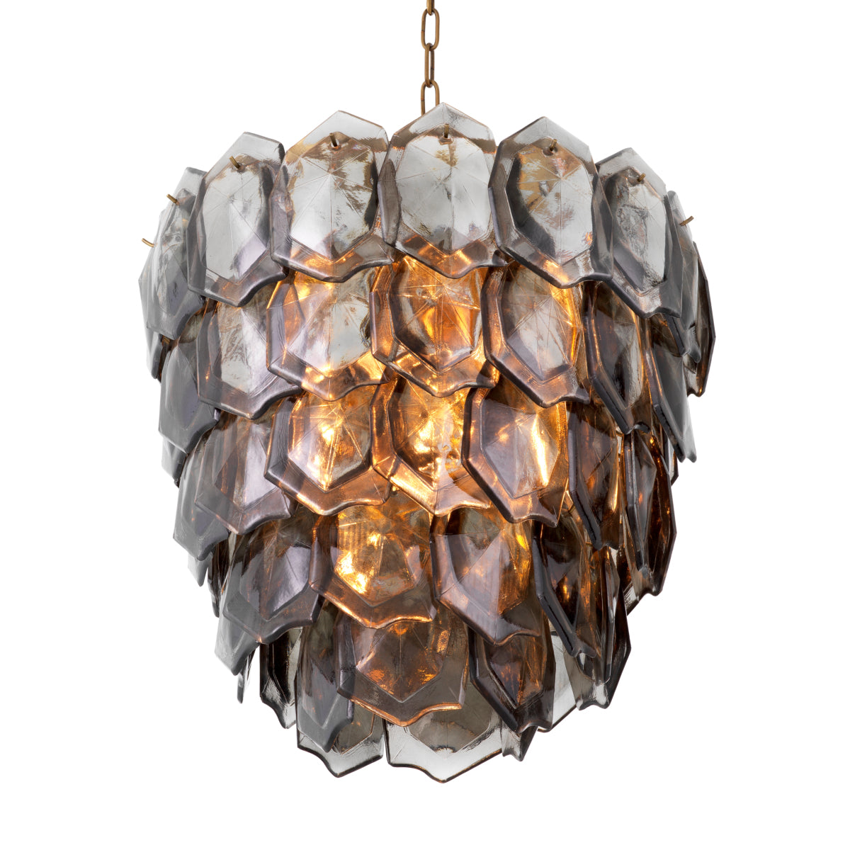 Layered Glass Chandelier Elias | Cabothousefurniture.com