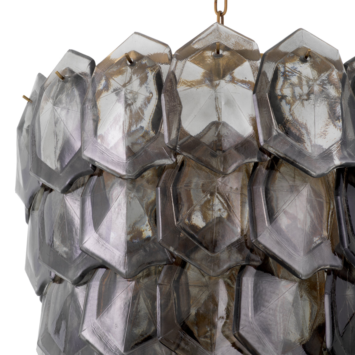 Layered Glass Chandelier Elias | Cabothousefurniture.com